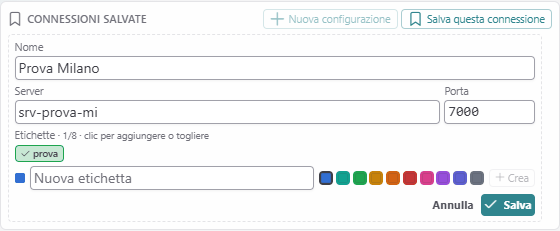 Nuova configurazione